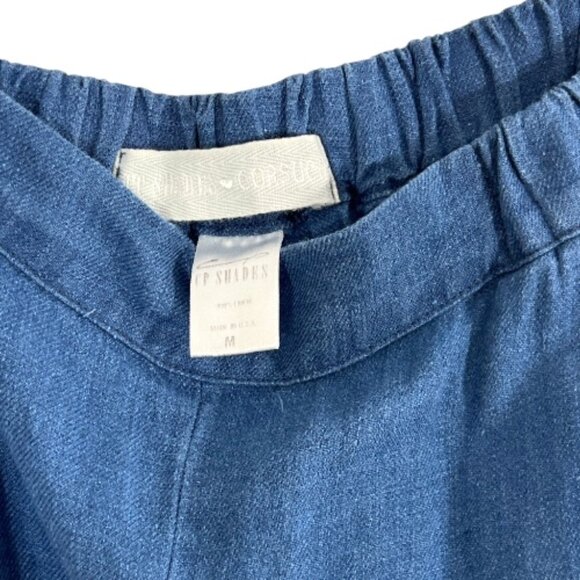 CP Shades x Gorsuch Linen Wide Leg Pants Blue Size Medium Pre-Loved - Picture 4 of 6
